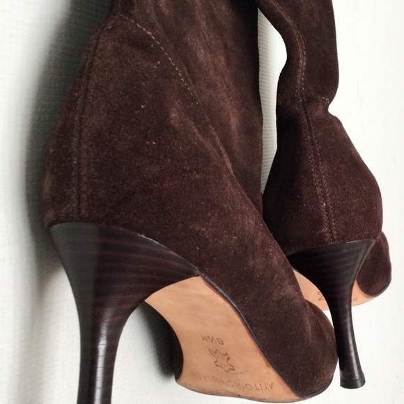 Antonio Melani Brown Suede Pull-On Boots - Picture 2 of 6